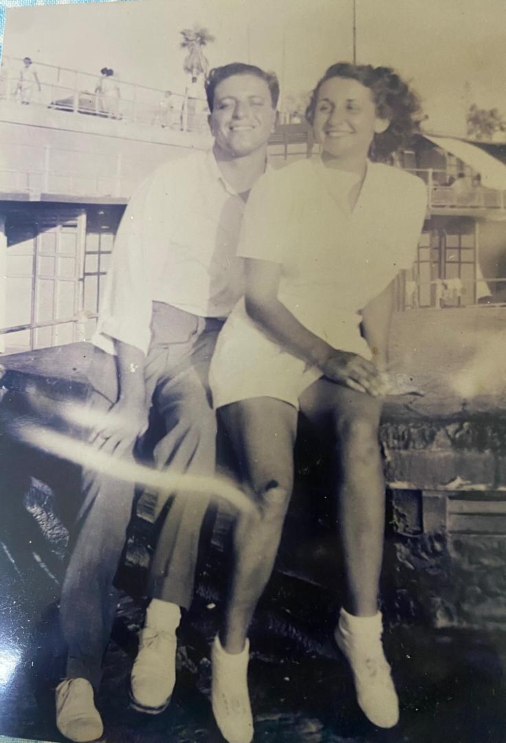 Mis bisabuelos Menachem y Marcelle de novios