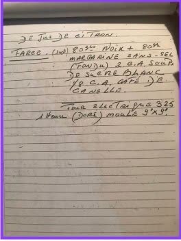 Receta manuscrita de Bachlavas de Nonna - página 2